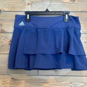 Adidas Navy Blue Ruffled Tennis Skort - Women's Size Large